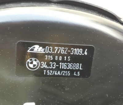 BMW E36 Z3 ABS Bremskraftverstärker Bremse  Hauptbremszylinder 1163688 L