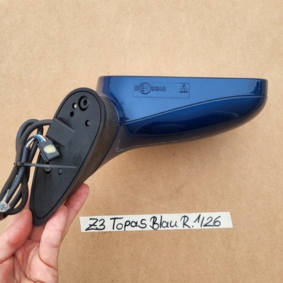 BMW Z3 Roadster Seiten Außen Spiegel Gehäuse Glas Motor RECHTS Topas Blau