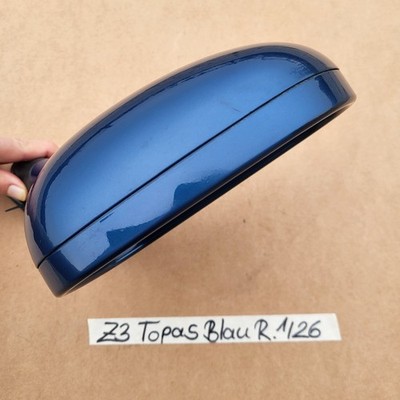 BMW Z3 Roadster Seiten Außen Spiegel Gehäuse Glas Motor RECHTS Topas Blau