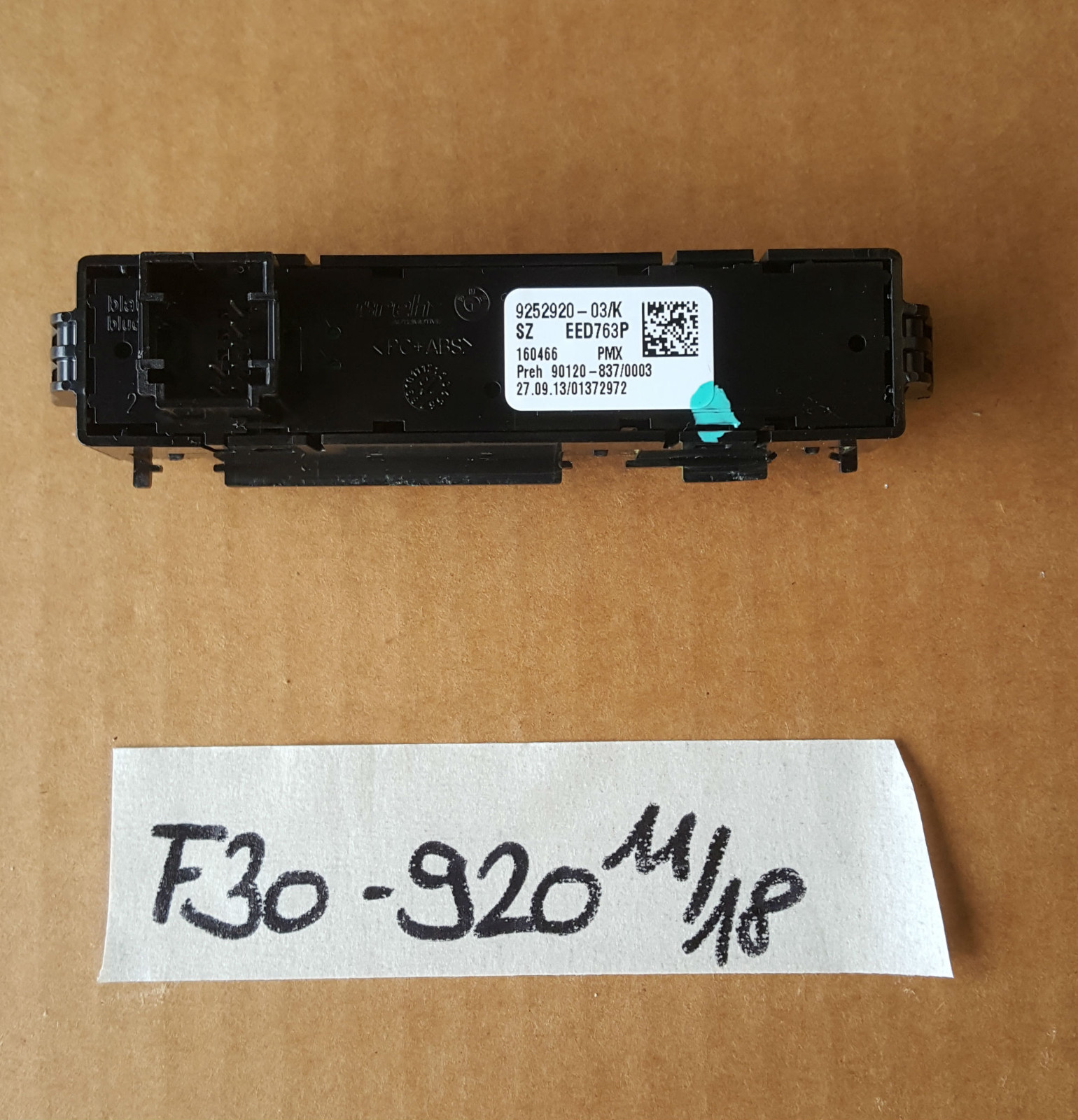 BMW F20 F30 F31 F34 F32 Bedieneinheit Mittelkonsole ECO Sport Schalter 9252920