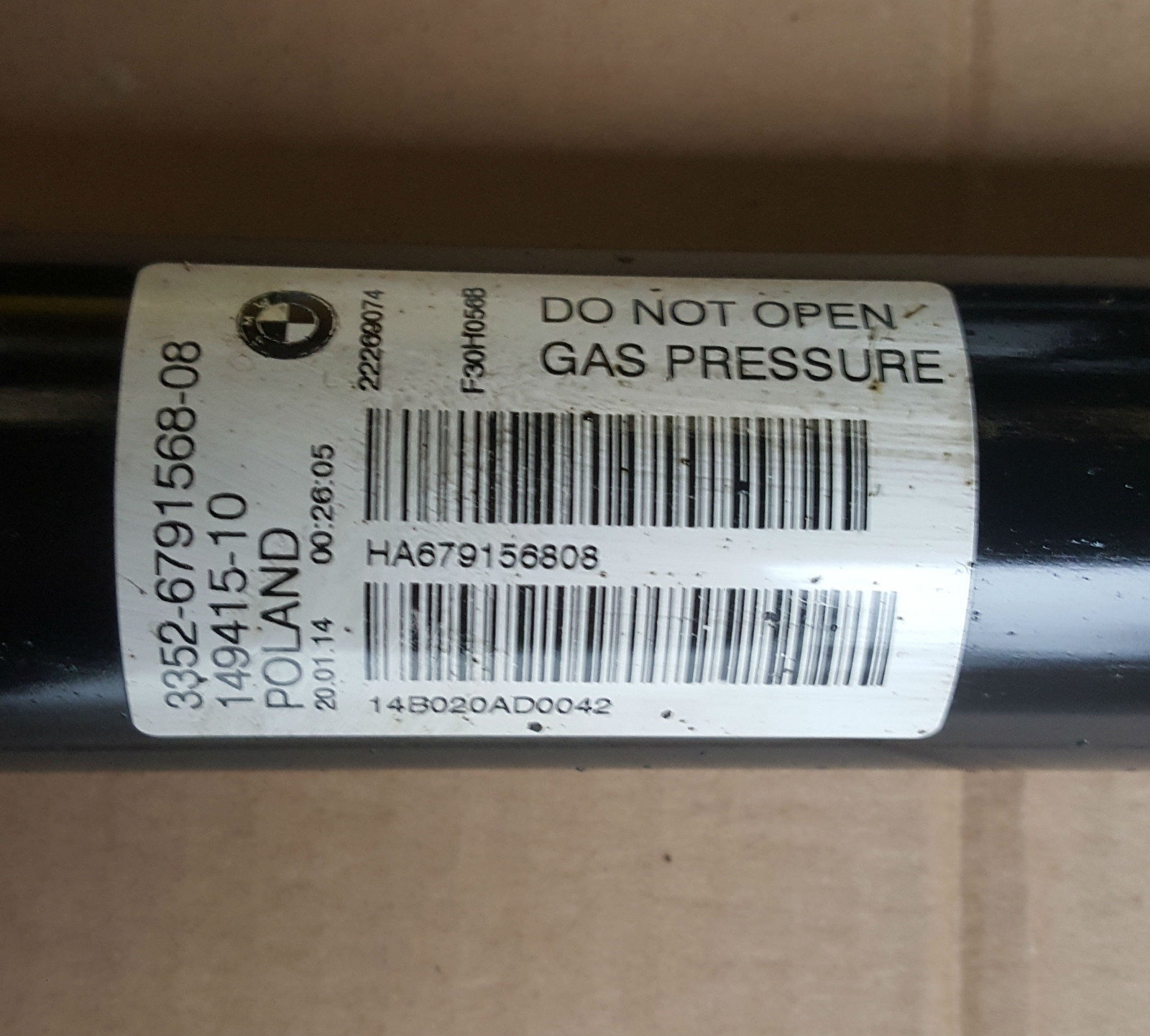 orig.BMW F30 Federbein Stoßdämpfer Set Gasdruckfeder HINTEN links rechts 6791568 – Bild 2