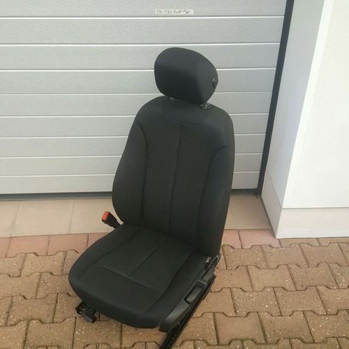BMW F30 F31 F34 Fahrer Sitz Stoff schwarz grau anthrazit mit Airbag  VORNE LINKS – Bild 1