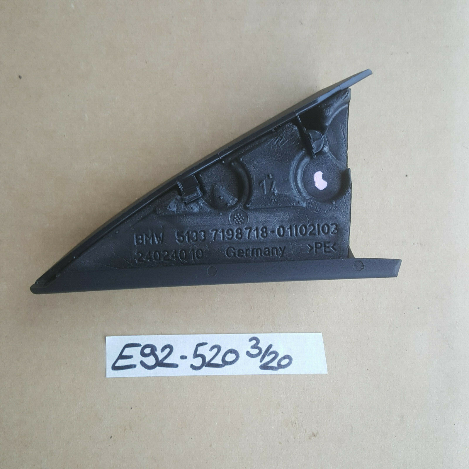 BMW E92 E93 Eckblende Tür Fenster Abdeckung innen Spiegel Dreieck RECHTS 7162520 – Bild 3