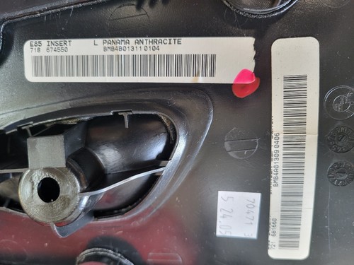 BMW Z4 E85 E86 Tür Verkleidung Türtafel Stoff LINKS Panama Anthrazit – Bild 6