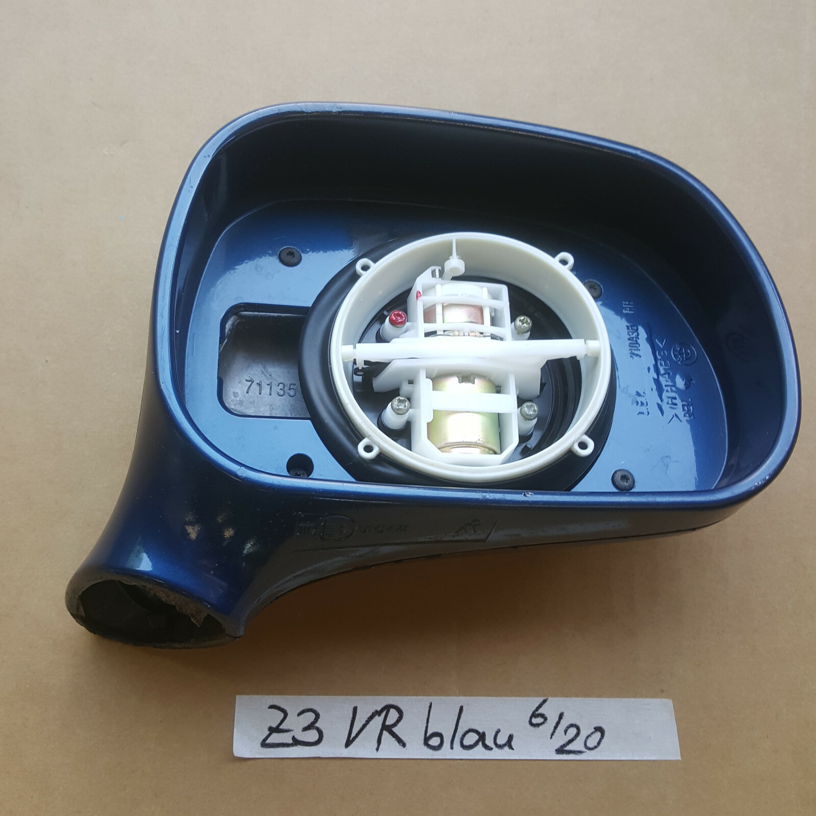 BMW Z3 Roadster Seiten Außen Spiegel Kappe + Motor RECHTS Topas blau  364 – Bild 5