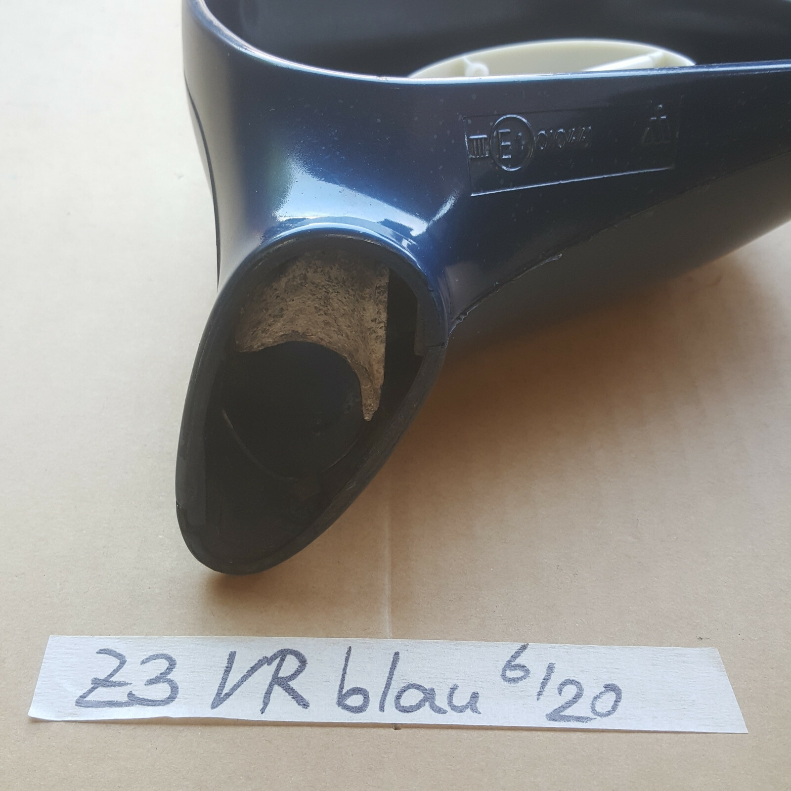 BMW Z3 Roadster Seiten Außen Spiegel Kappe + Motor RECHTS Topas blau  364 – Bild 6