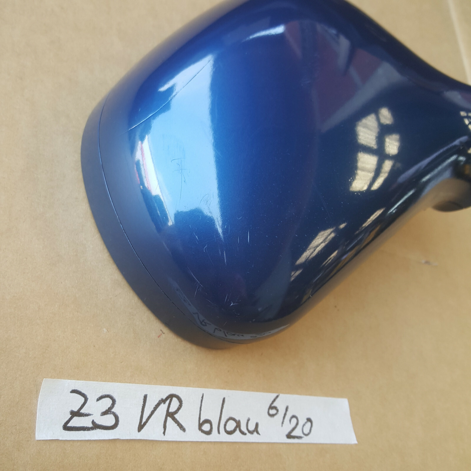 BMW Z3 Roadster Seiten Außen Spiegel Kappe + Motor RECHTS Topas blau  364 – Bild 7