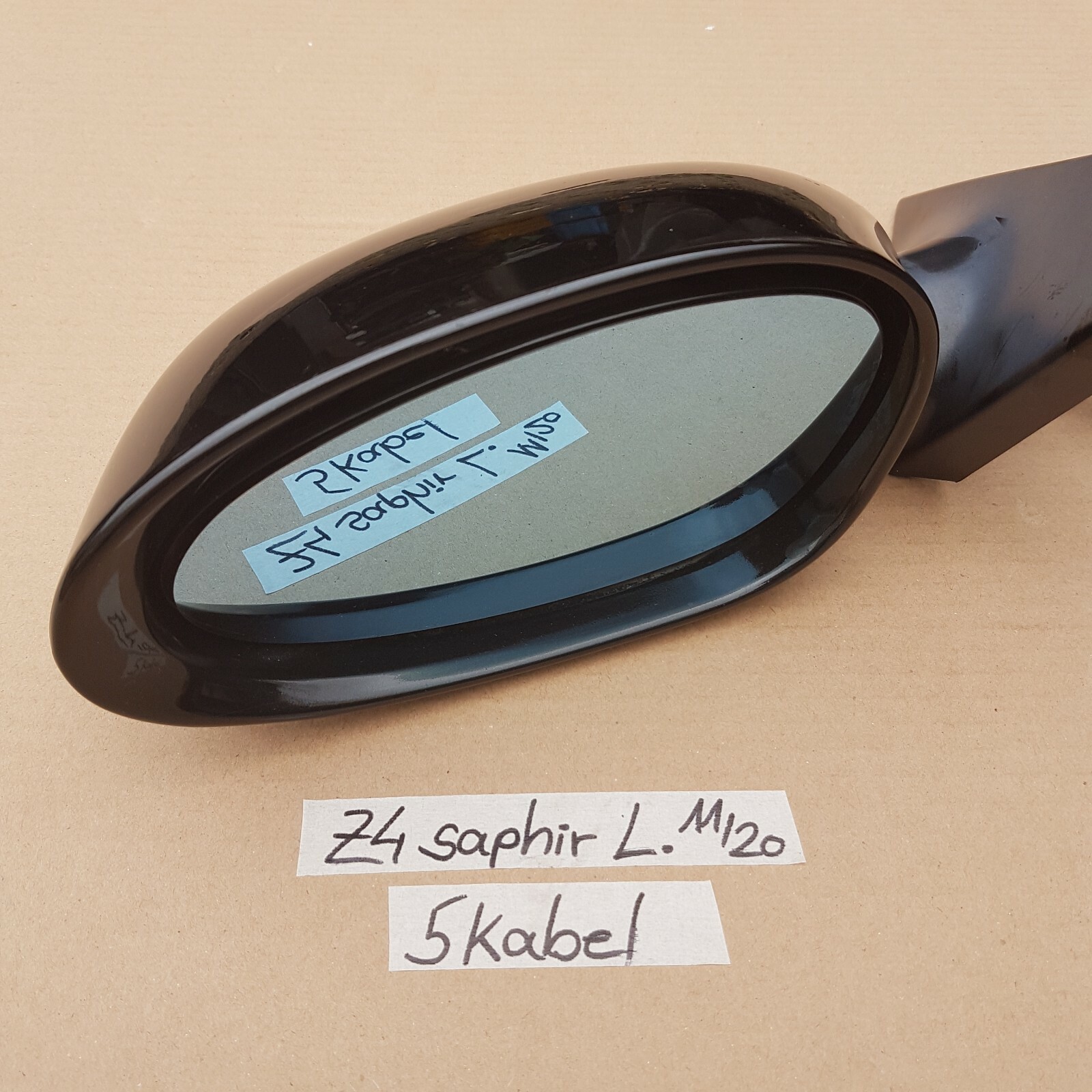 BMW Z4 E85 Seiten Außen Spiegel mit Motor LINKS black saphir schwarz metallic – Bild 5