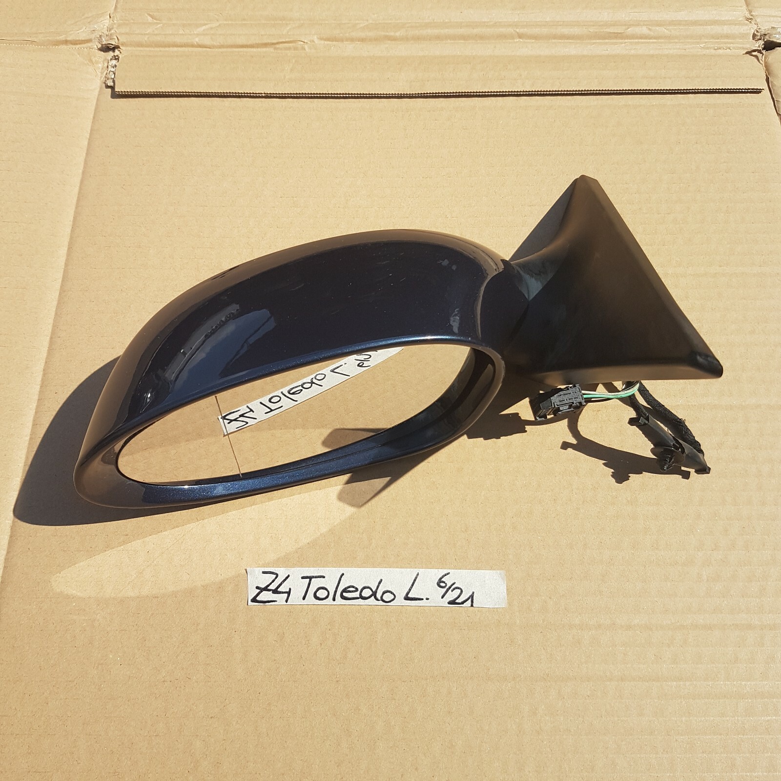 BMW  Z4 E85 E86 Seiten Außen Spiegel rechts ODER links Toledo blau Code 482 – Bild 1