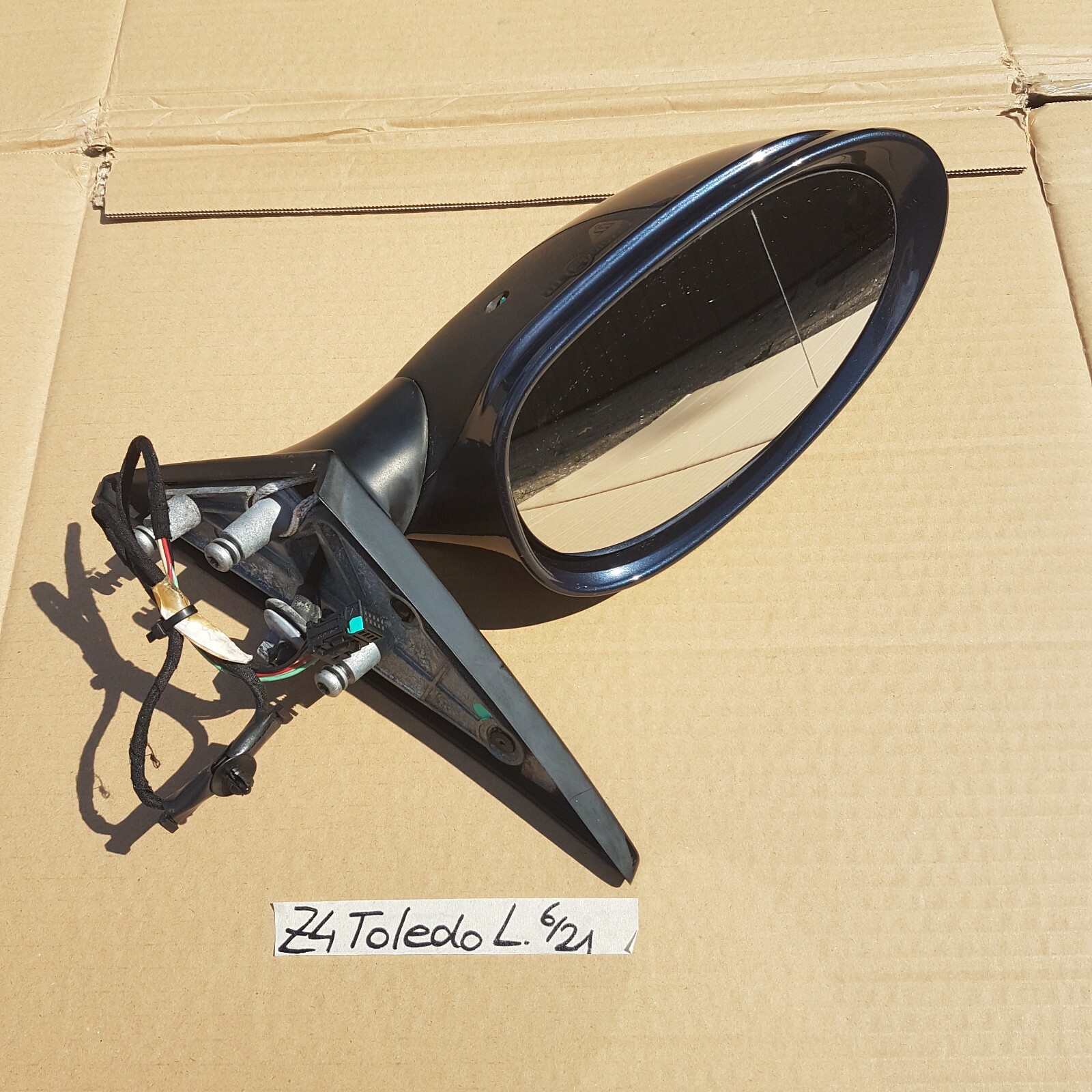 BMW  Z4 E85 E86 Seiten Außen Spiegel rechts ODER links Toledo blau Code 482 – Bild 3