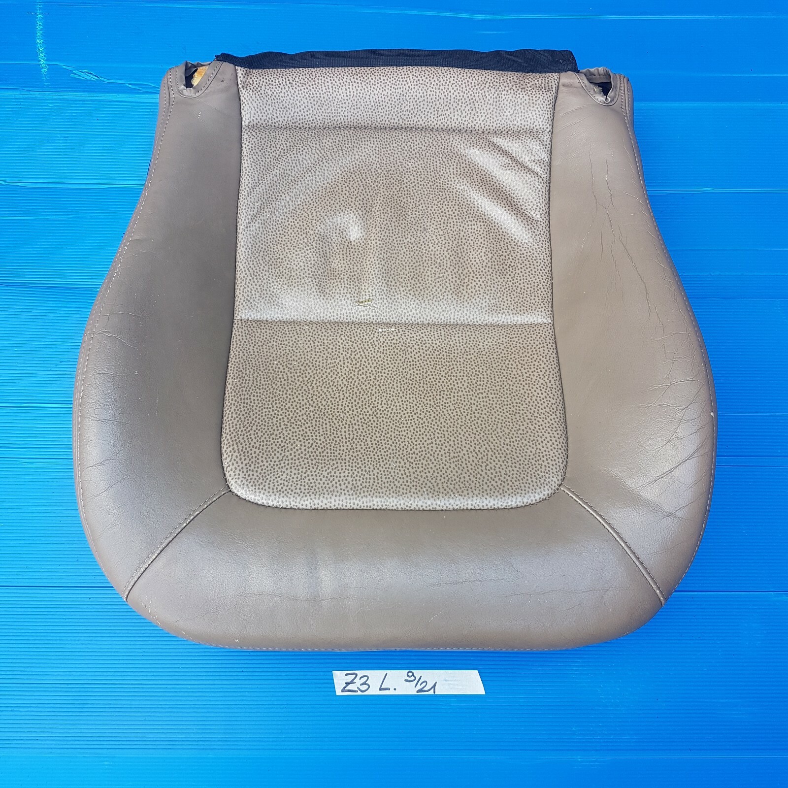 BMW Z3 Fahrer Sitz Unterteil Leder beige Sitzfläche Polster LINKS Reparatur Teil – Bild 1