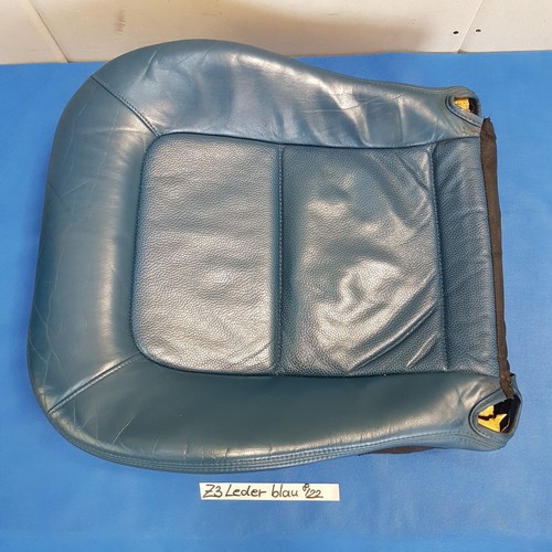BMW Z3 Roadster Bei Fahrer Sitz Kissen Unterteil Leder blau ohne Sitzheizung – Bild 1