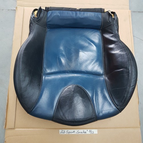 BMW Z3 Roadster Fahrer Sport Sitz Unterteil  Leder Blau Schwarz mit Sitzheizung – Bild 1