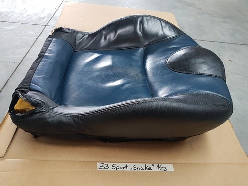 BMW Z3 Roadster Fahrer Sport Sitz Unterteil  Leder Blau Schwarz mit Sitzheizung – Bild 6