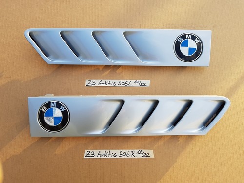 BMW Z3 Lufteinlass Kiâemen Ziergitter Motorhaube Arktis Silber RECHTS + LINKS – Bild 1