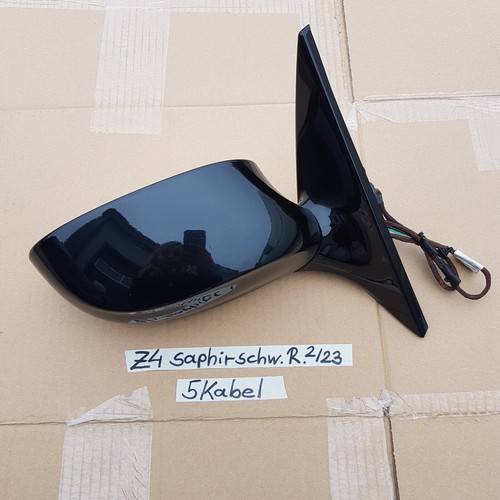 BMW Z4 E85 Seiten Außen Spiegel + Motor RECHTS black saphir schwarz shadow line – Bild 4
