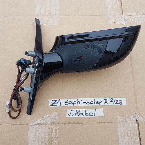 BMW Z4 E85 Seiten Außen Spiegel + Motor RECHTS black saphir schwarz shadow line – Bild 5