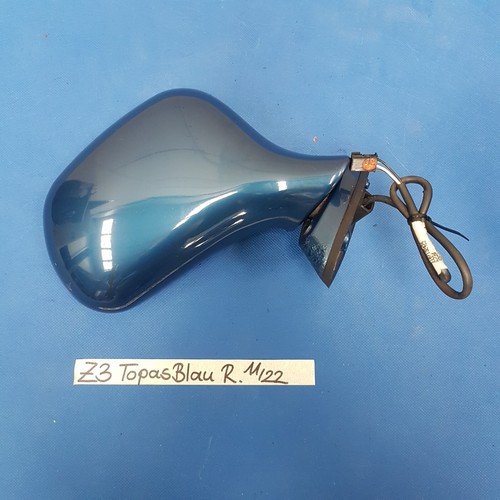 BMW Z3 Roadster Coupe Seiten Außen Spiegel Gehäuse Glas Motor RECHTS Topas Blau – Bild 2