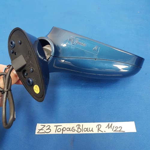 BMW Z3 Roadster Coupe Seiten Außen Spiegel Gehäuse Glas Motor RECHTS Topas Blau – Bild 6