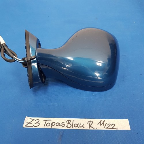 BMW Z3 Roadster Coupe Seiten Außen Spiegel Gehäuse Glas Motor RECHTS Topas Blau – Bild 8