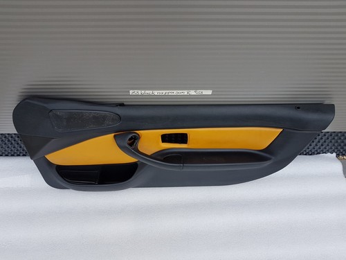 BMW Z3 Roadster Tür Verkleidung Türtafel Leder schwarz gelb nappa sun mit Griff – Bild 10