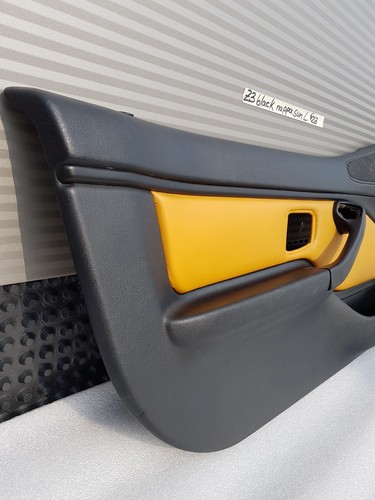 BMW Z3 Roadster Tür Verkleidung Türtafel Leder schwarz gelb nappa sun mit Griff – Bild 3