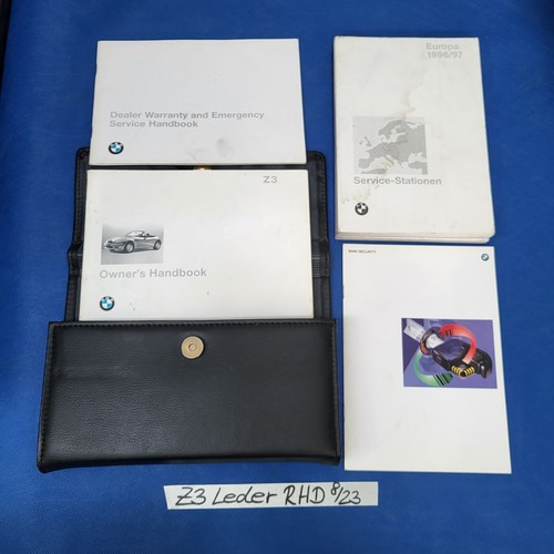 BMW Z3 Roadster Bordmappe Echt Leder  Handbuch Betriebsanleitung Englisch – Bild 1