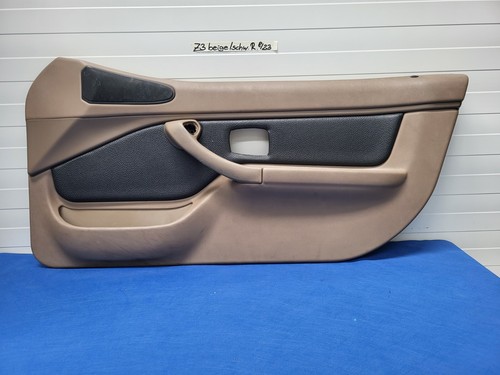 BMW Z3 Roadster Tür Verkleidung schwarz beige Türtafel Tür Pappe RECHTS + Griff – Bild 1