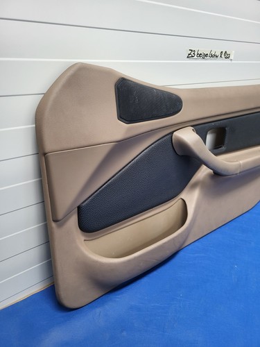 BMW Z3 Roadster Tür Verkleidung schwarz beige Türtafel Tür Pappe RECHTS + Griff – Bild 3