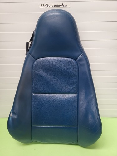 BMW Z3 Roadster Coupe Bei-Fahrer Sitz Oberteil Leder blau Rückenlehne – Bild 1