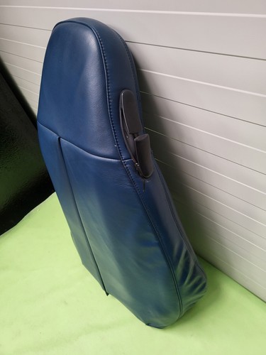 BMW Z3 Roadster Coupe Bei-Fahrer Sitz Oberteil Leder blau Rückenlehne – Bild 12