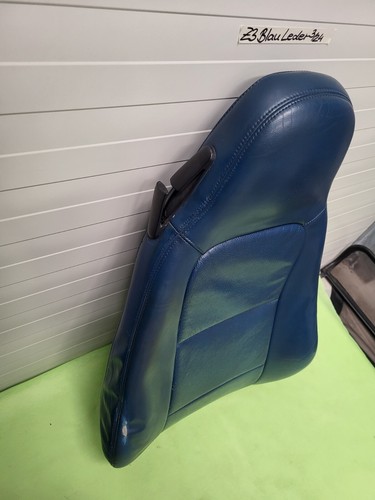 BMW Z3 Roadster Coupe Bei-Fahrer Sitz Oberteil Leder blau Rückenlehne – Bild 3