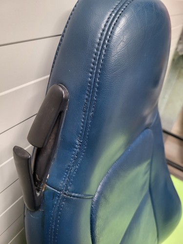 BMW Z3 Roadster Coupe Bei-Fahrer Sitz Oberteil Leder blau Rückenlehne – Bild 6