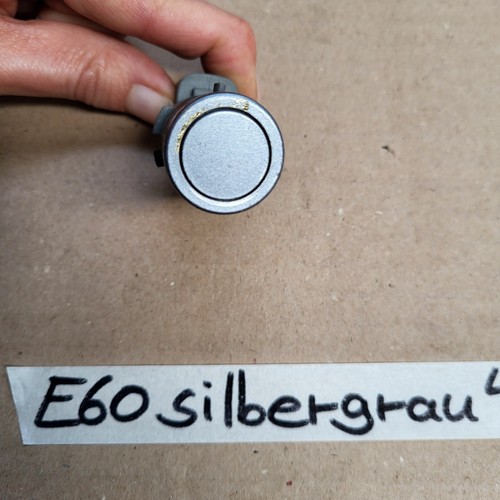 BMW E60 E61 PDC Rückfahr Sensor 6938742 Ultraschallwandler silber grau metallic – Bild 1
