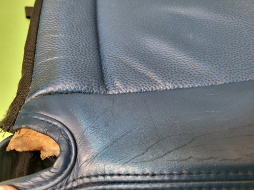 BMW Z3 Roadster Fahrer Sitz Polster Kissen Unterteil Leder Blau OHNE Sitzheizung – Bild 7