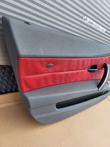 BMW Z4 E85 E86 Fahrer Türverkleidung LINKS Leder Oregon rot grau – Bild 3