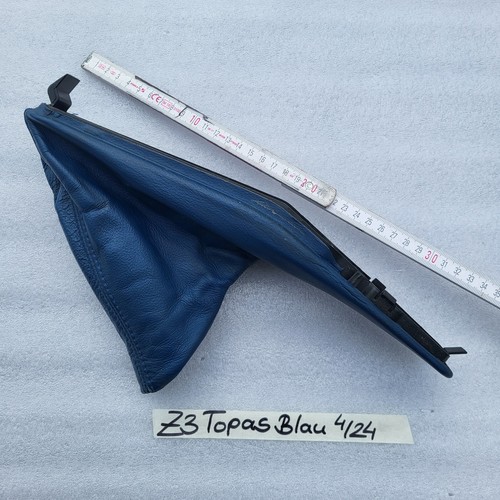 BMW Z3 Roadster Abdeckung für Handbremshebel Leder Sack Handbremse Blau RHD – Bild 1