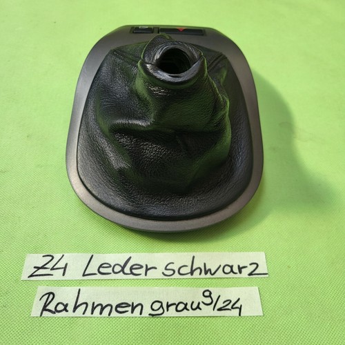 BMW Z4 E85 Schaltsack Leder Manschette Black Blende Schaltkulisse Grau 7026221 – Bild 3