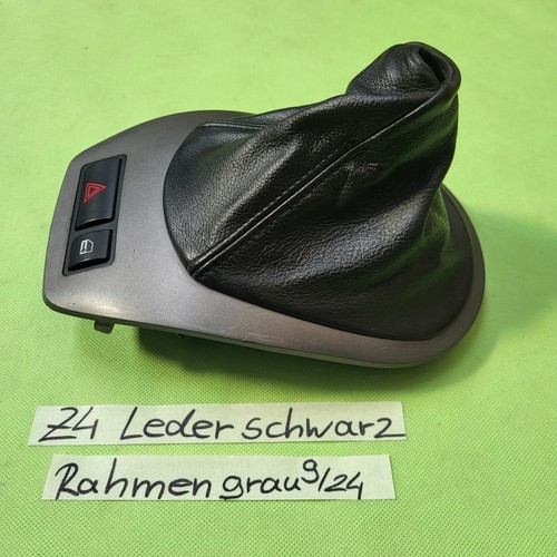 BMW Z4 E85 Schaltsack Leder Manschette Black Blende Schaltkulisse Grau 7026221 – Bild 4