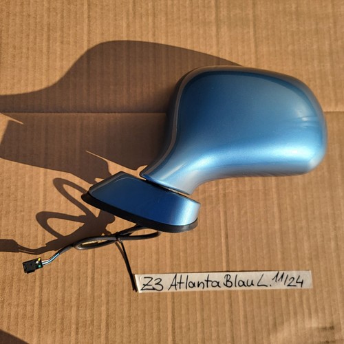 Spiegel BMW Z3 Roadster Seiten Außen Spiegel Kappe Gehäuse LINKS Atlanta blau – Bild 3
