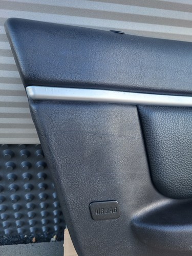 BMW Z3 Tür Verkleidung Leder Schwarz LINKS + Griff + Chrom Leiste Airbag-Klappe – Bild 5