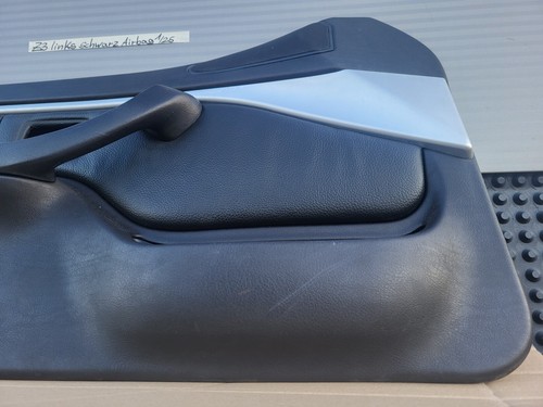 BMW Z3 Tür Verkleidung Leder Schwarz LINKS + Griff + Chrom Leiste Airbag-Klappe – Bild 9