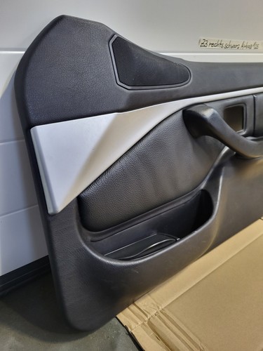 BMW Z3 Tür Verkleidung Leder Schwarz RECHTS + Griff + Chrom Leiste Airbag-Klappe – Bild 3