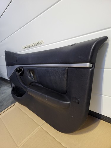 BMW Z3 Tür Verkleidung Leder Schwarz RECHTS + Griff + Chrom Leiste Airbag-Klappe – Bild 4