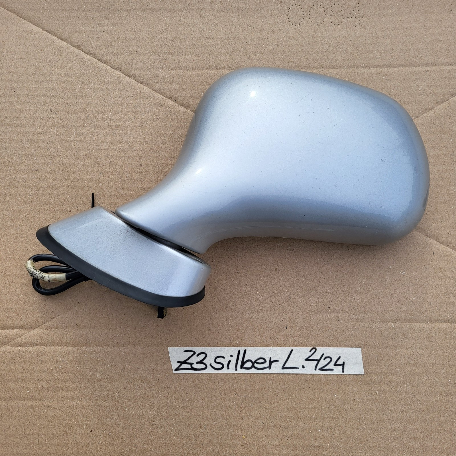 BMW Z3 Roadster Seiten Außen Spiegel Glas + Motor LINKS Titan Silber Metallic – Bild 1