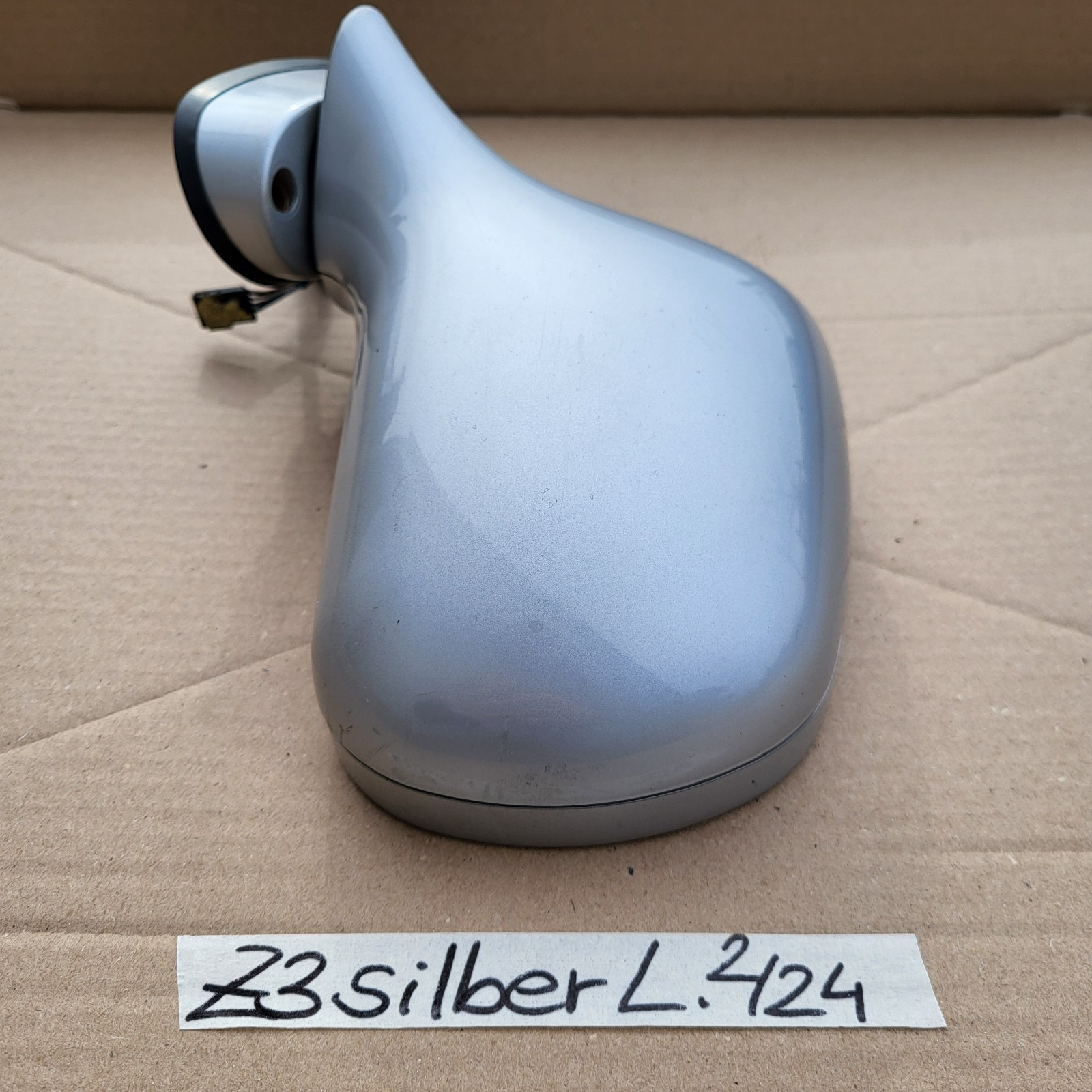 BMW Z3 Roadster Seiten Außen Spiegel Glas + Motor LINKS Titan Silber Metallic – Bild 3