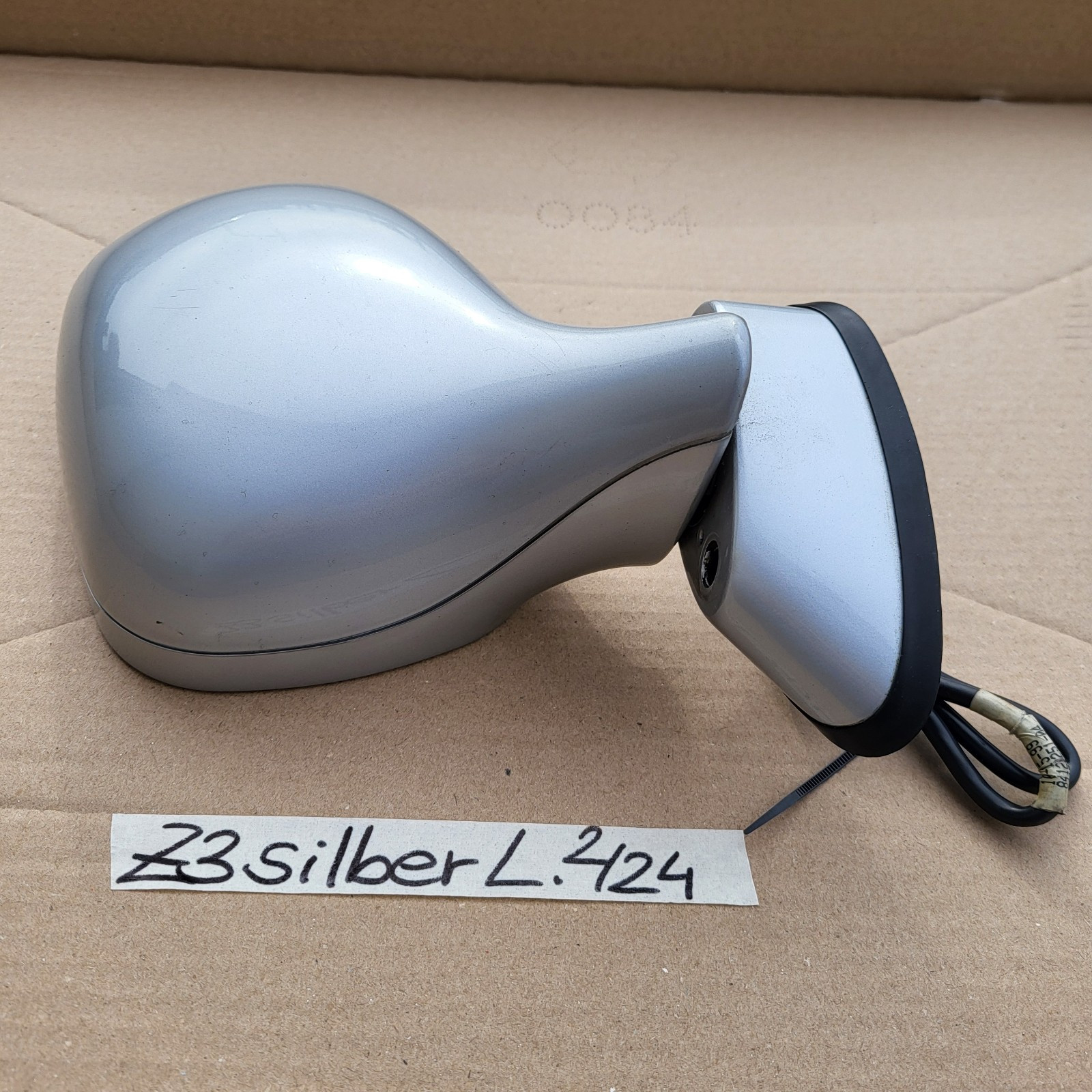 BMW Z3 Roadster Seiten Außen Spiegel Glas + Motor LINKS Titan Silber Metallic – Bild 5