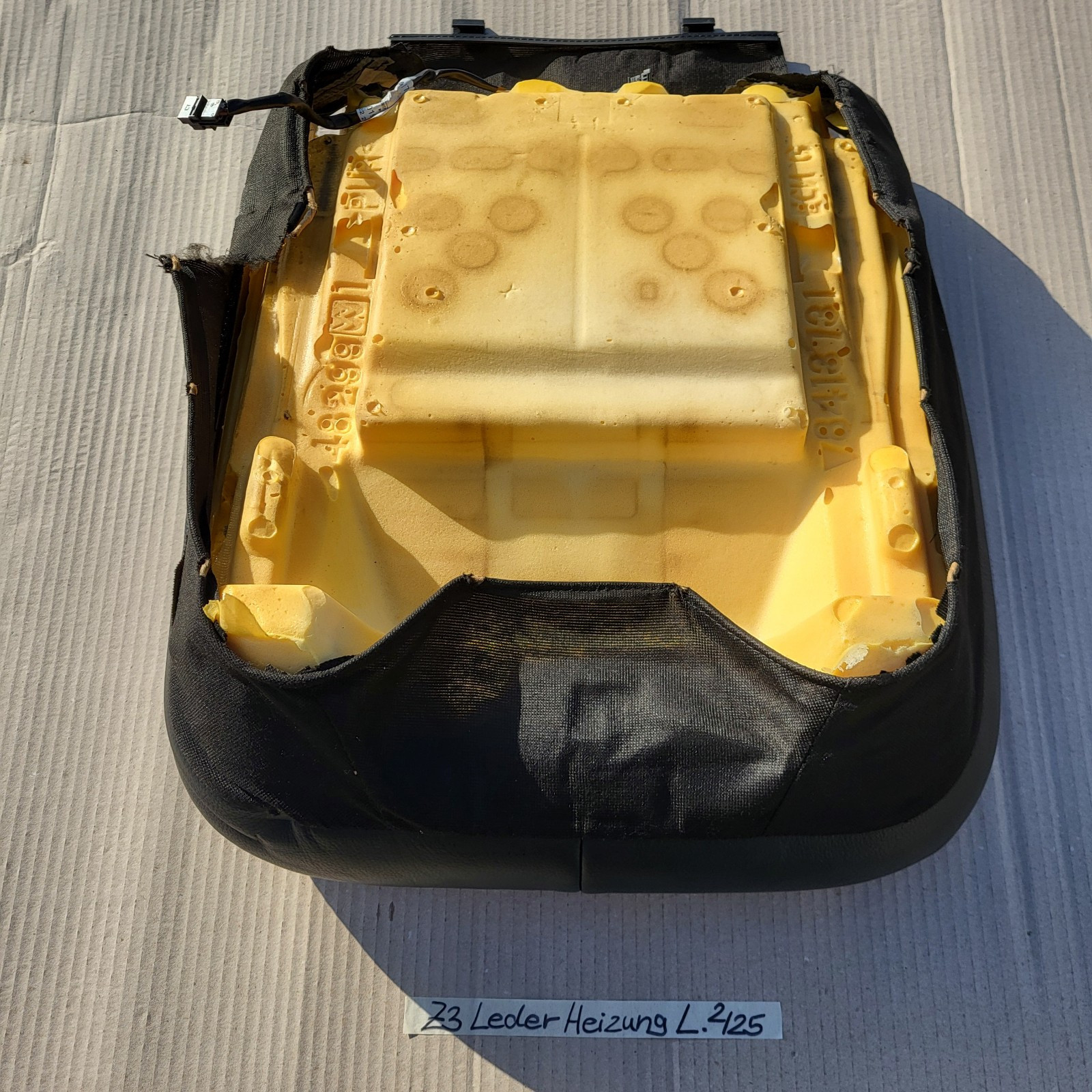 BMW Z3 Roadster Fahrer Sitz Kissen Unterteil Leder schwarz black Sitzheizung