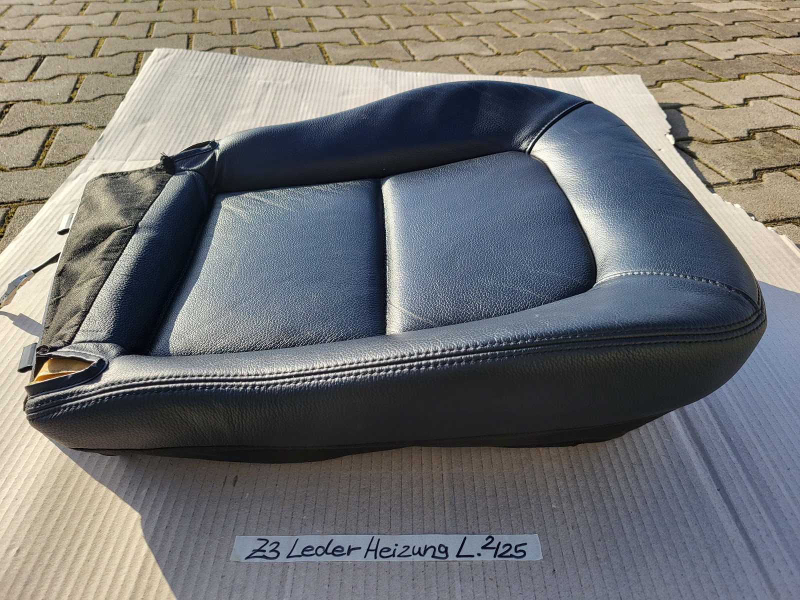 BMW Z3 Roadster Fahrer Sitz Kissen Unterteil Leder schwarz black Sitzheizung