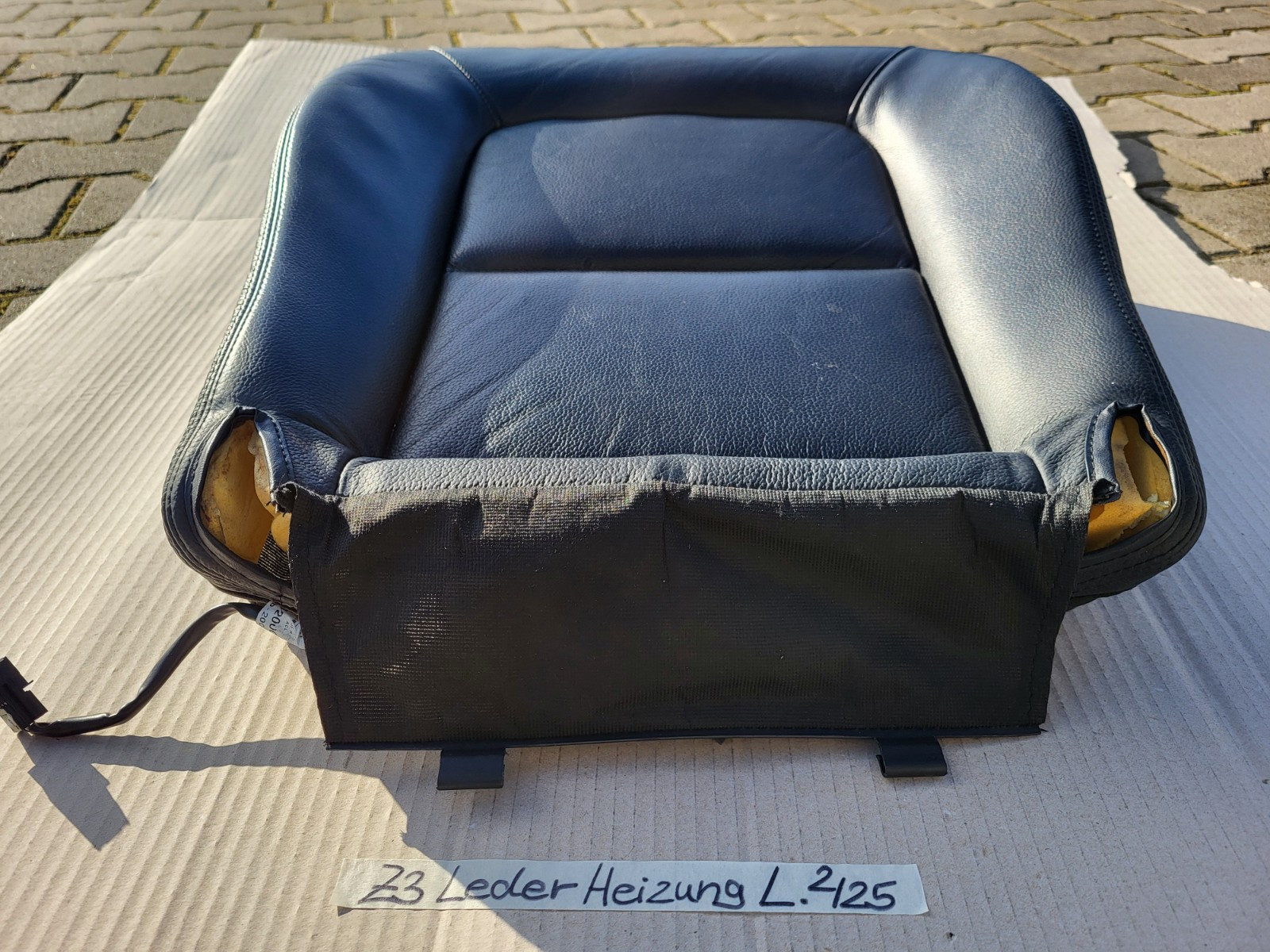 BMW Z3 Roadster Fahrer Sitz Kissen Unterteil Leder schwarz black Sitzheizung